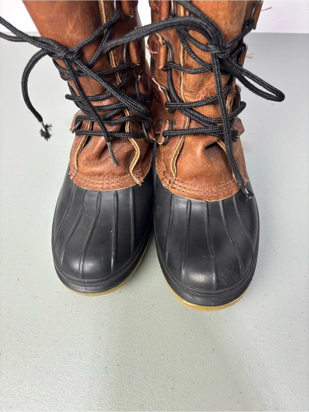Kamik Everest Women's Snow Boot Winter Shearling Size 9M Leather Duck Boot Brown